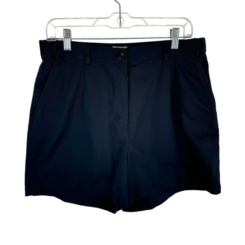 L.L. Bean Vintage Black 100% Cotton Original Fit High Rise Jean‎ Shorts Size 12